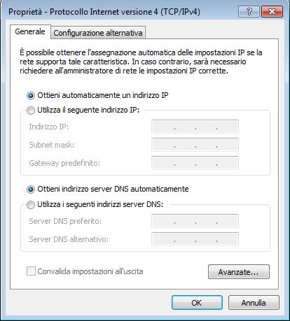 Configurazione Dns Telecom